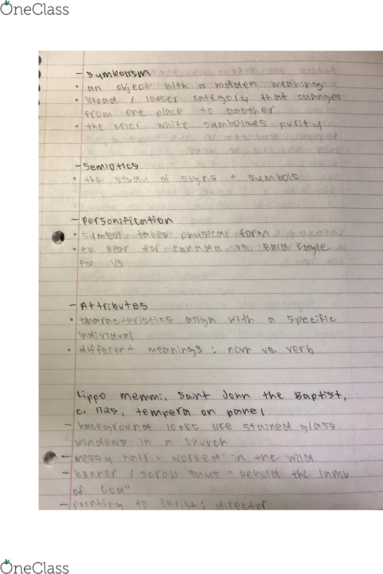 Arth 102 Lecture Notes Fall 2016 Lecture 3 Tism