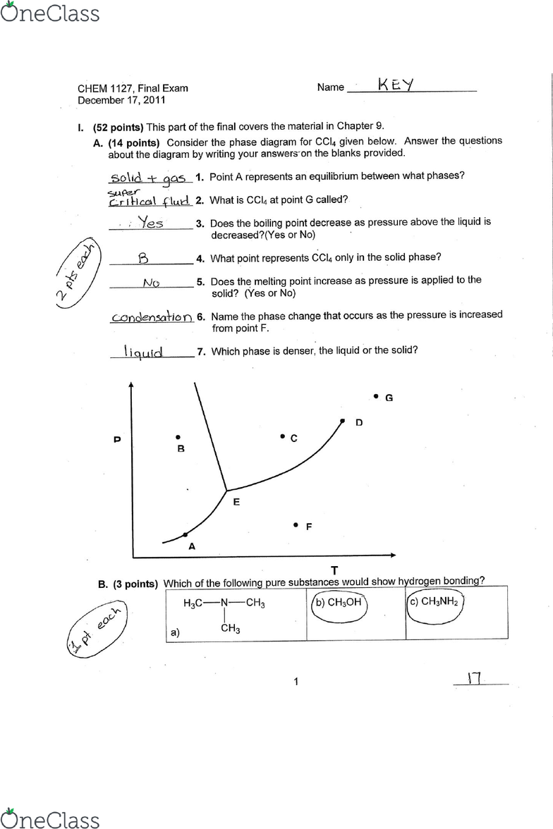Chem 1127q Final Chem1127 Final Exam 2011 Fall Oneclass