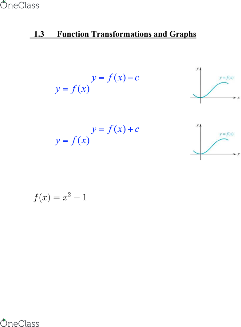 Search Textbook Notes Pricing Log Insign Up Textbook Notes290 000 Ca170 000 Math 100 Chapter Function Transformations And Graphs Graphs On How To Draw Reflections Horizontal And Vertical Shifts 125 Views7 Pages Oc 14 Jun 17