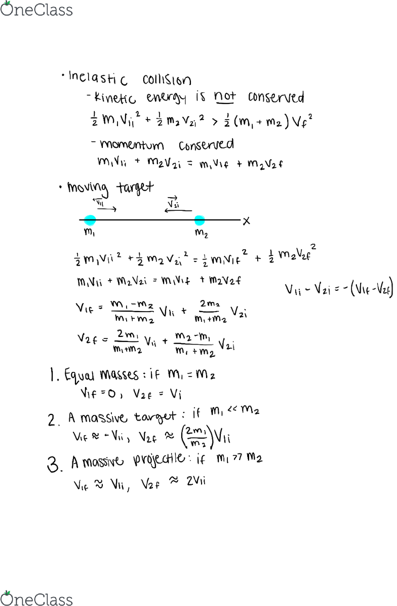 Search Class Notes Pricing Log Insign Up Class Notes1 0 000 Us510 000 Physics 1250 Lecture Notes Lecture 18 Inelastic Collision Vix 23 Views3 Pages Oc 30 Sep 18 School Osu Department Physics Course Physics 1250 Professor