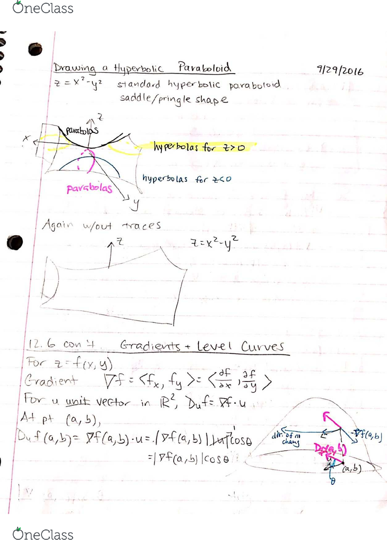 Math 0042 Lecture 11 Calc 3 12 6 Oneclass