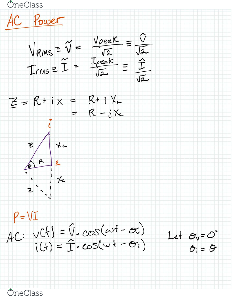 Ee 1 Lecture 10 Pbpf And Ac Power Oneclass