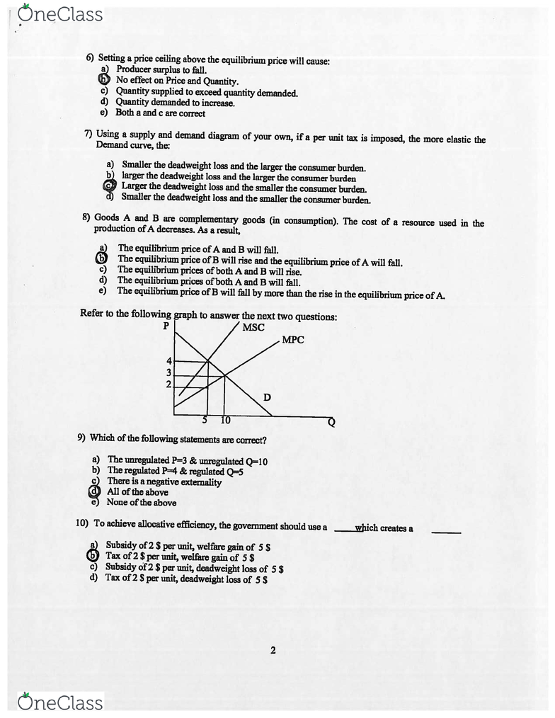 Econ 201 Midterm Econ 201 Midterm 2013 Fall Oneclass