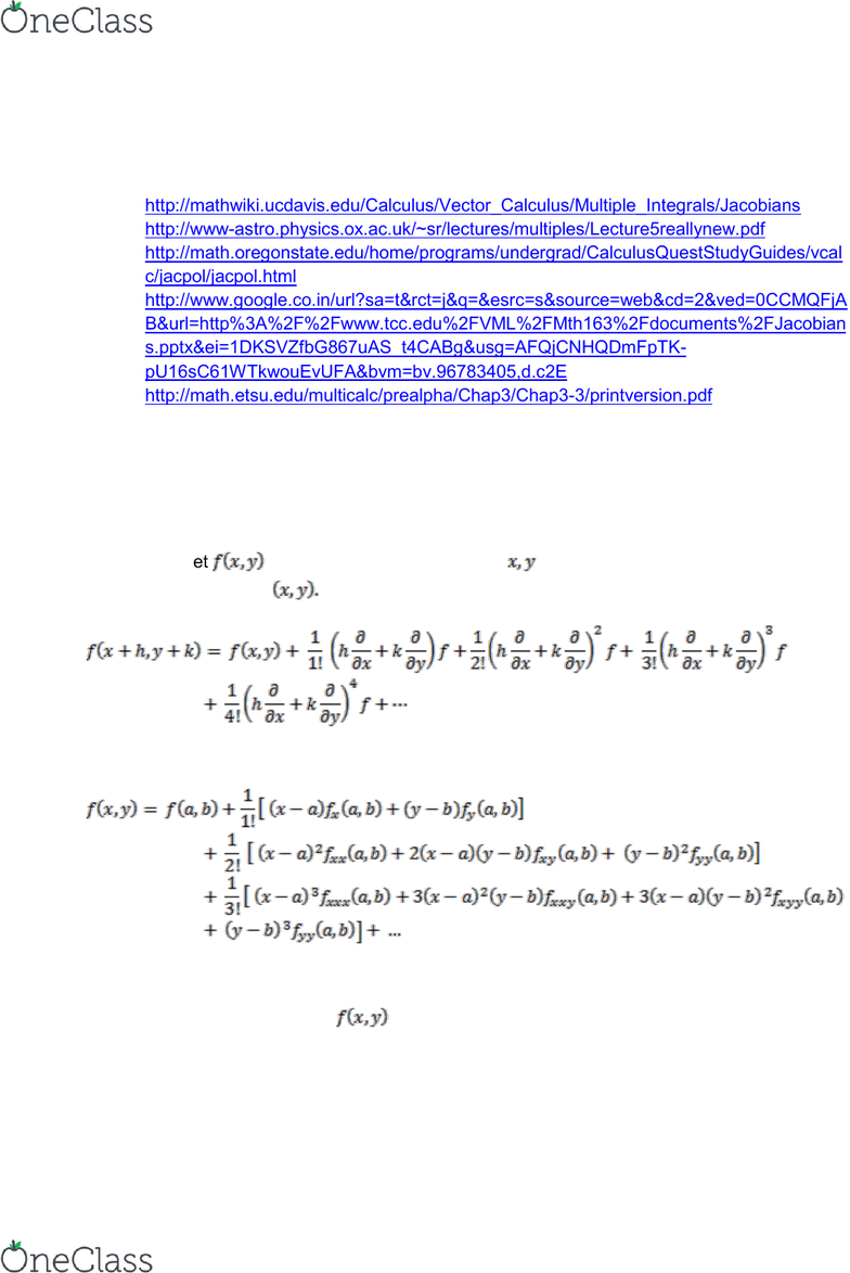 Math225 Lecture Notes Winter 16 Lecture 3 Fxx Stationary Point Royal Society Of Literature