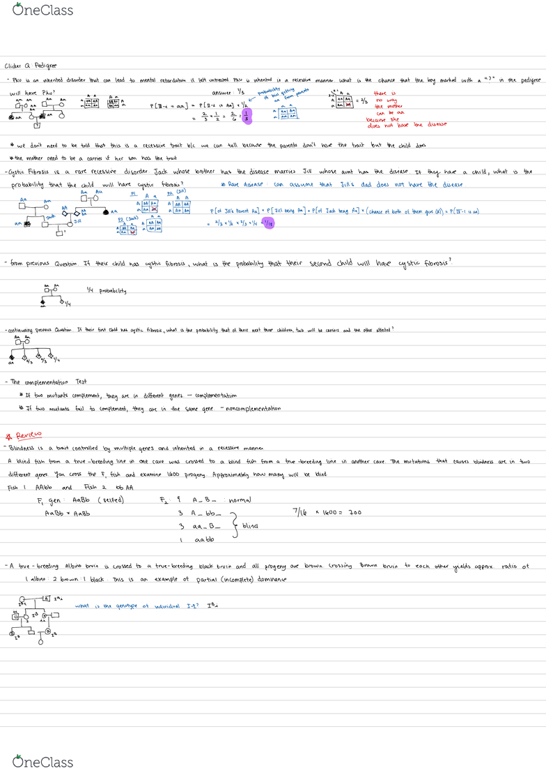 Lecture 3 Blind Fish Rare Disease Zygosity