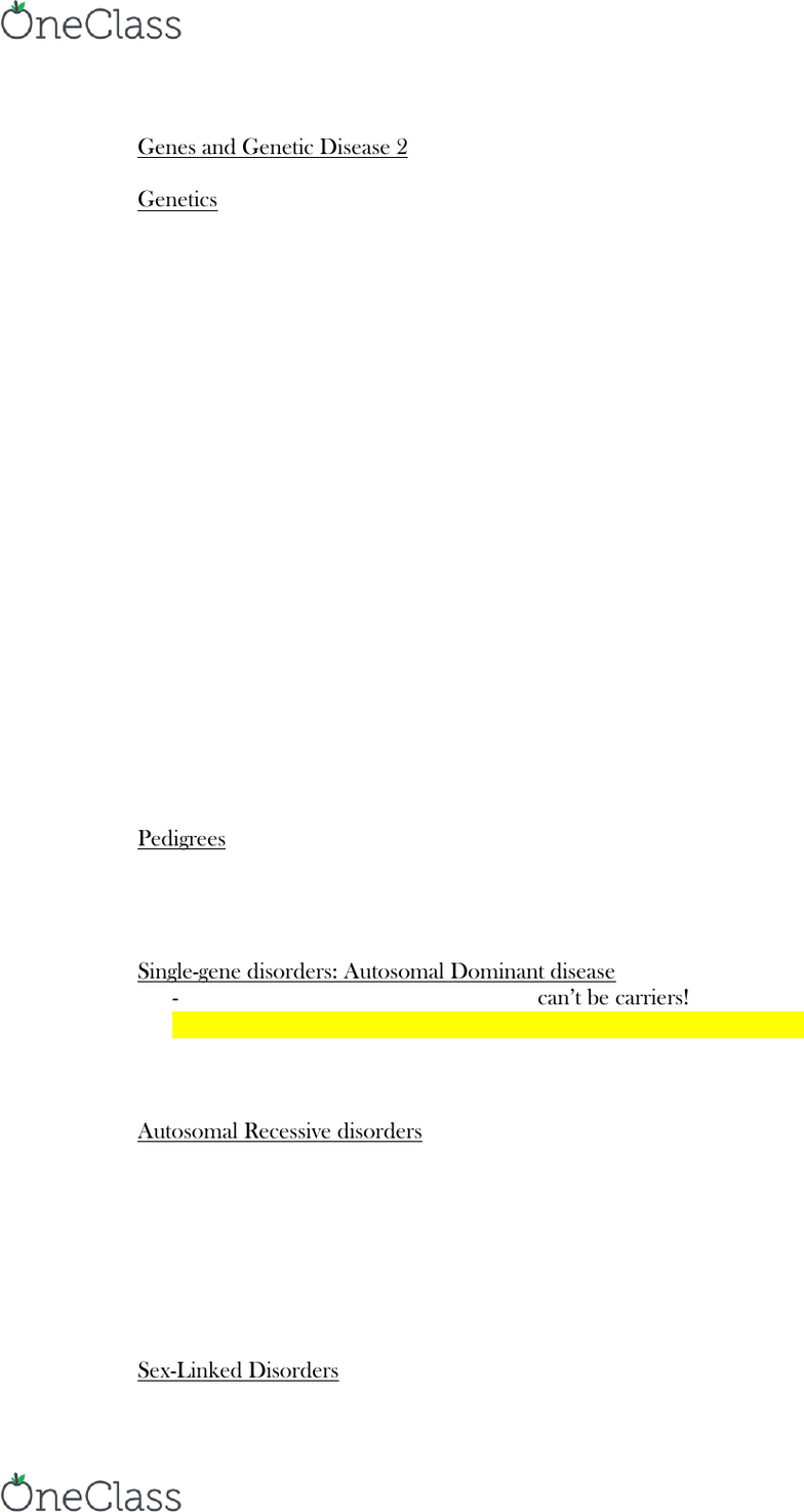 Hlsc 2462u Lecture Notes Fall 2018 Lecture 4 Achondroplasia