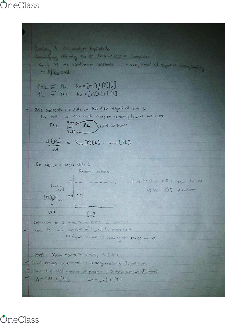 CHEMBIO 3P03 Lecture Notes Fall 2016, Lecture 2 Liquid