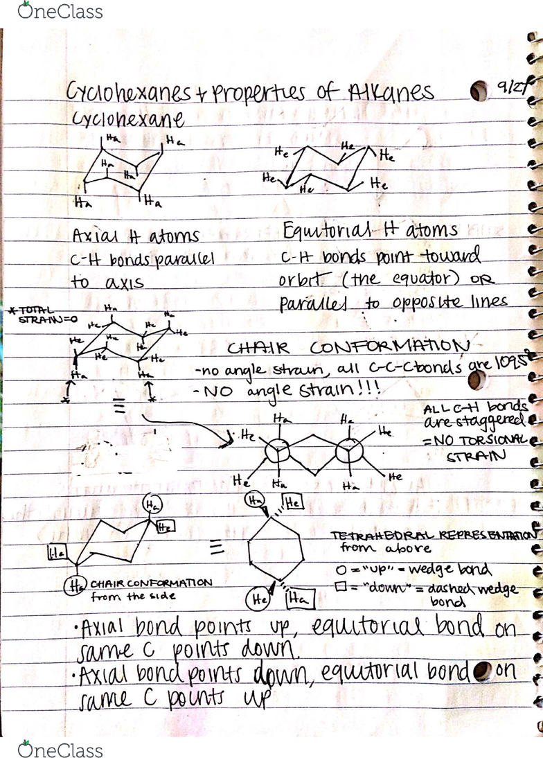 Ch 320m Lecture 10 Cyclohexanes Properties Of Alkanes