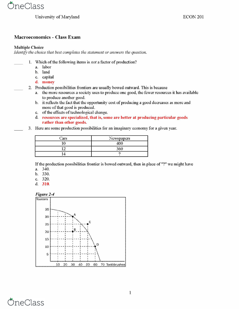 Econ 201 midterm quizlet Econ 201 midterm quizlet