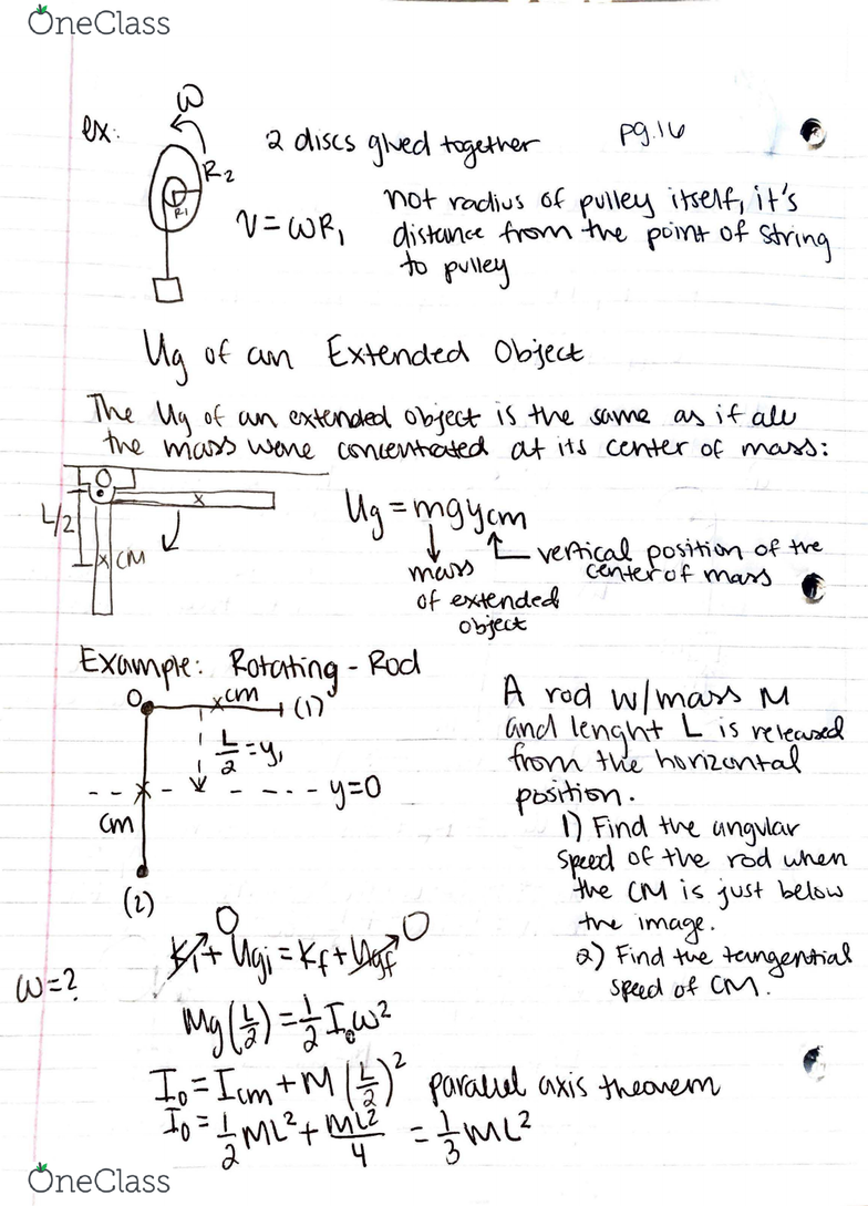 Search Class Notes Pricing Log Insign Up Class Notes1 0 000 Us510 000 Phy 121 Lecture 11 Moment Of Inertia Parallel Theorem Part 3 62 Views4 Pages Official Note Taker Program 18 Apr 18 School Asu Department Physics Course Phy 121