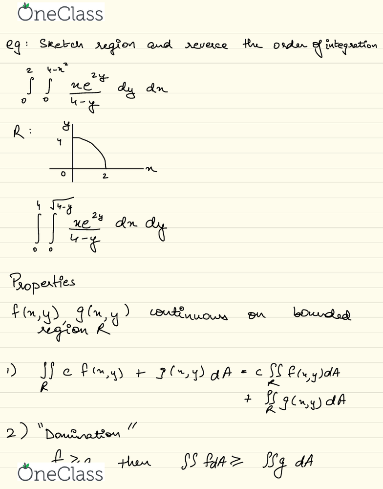 Mat 21d Lecture 4 Mat 21d Lec 4 Properties Of Double