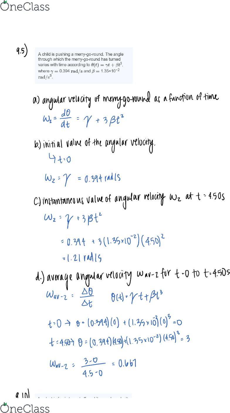 Physics 7c Chapter 9 Mastering Physics Chapter 9 Questions Oneclass