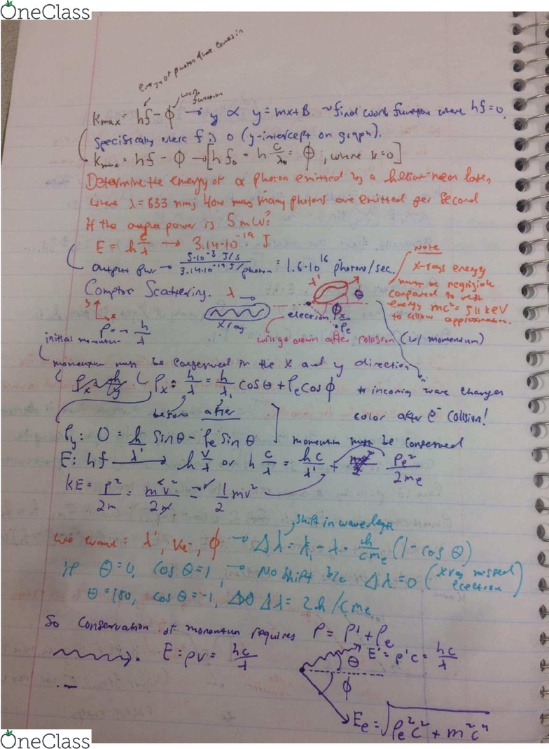 Phys 040c Midterm Exam Guide Comprehensive Notes For The Exam 15 Pa Oneclass