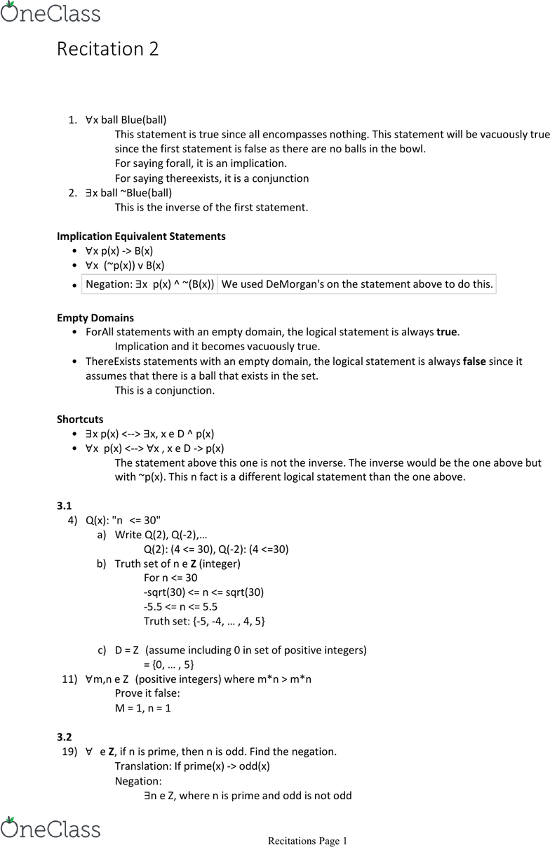Cse 215 Quiz Recitation 2 Oneclass