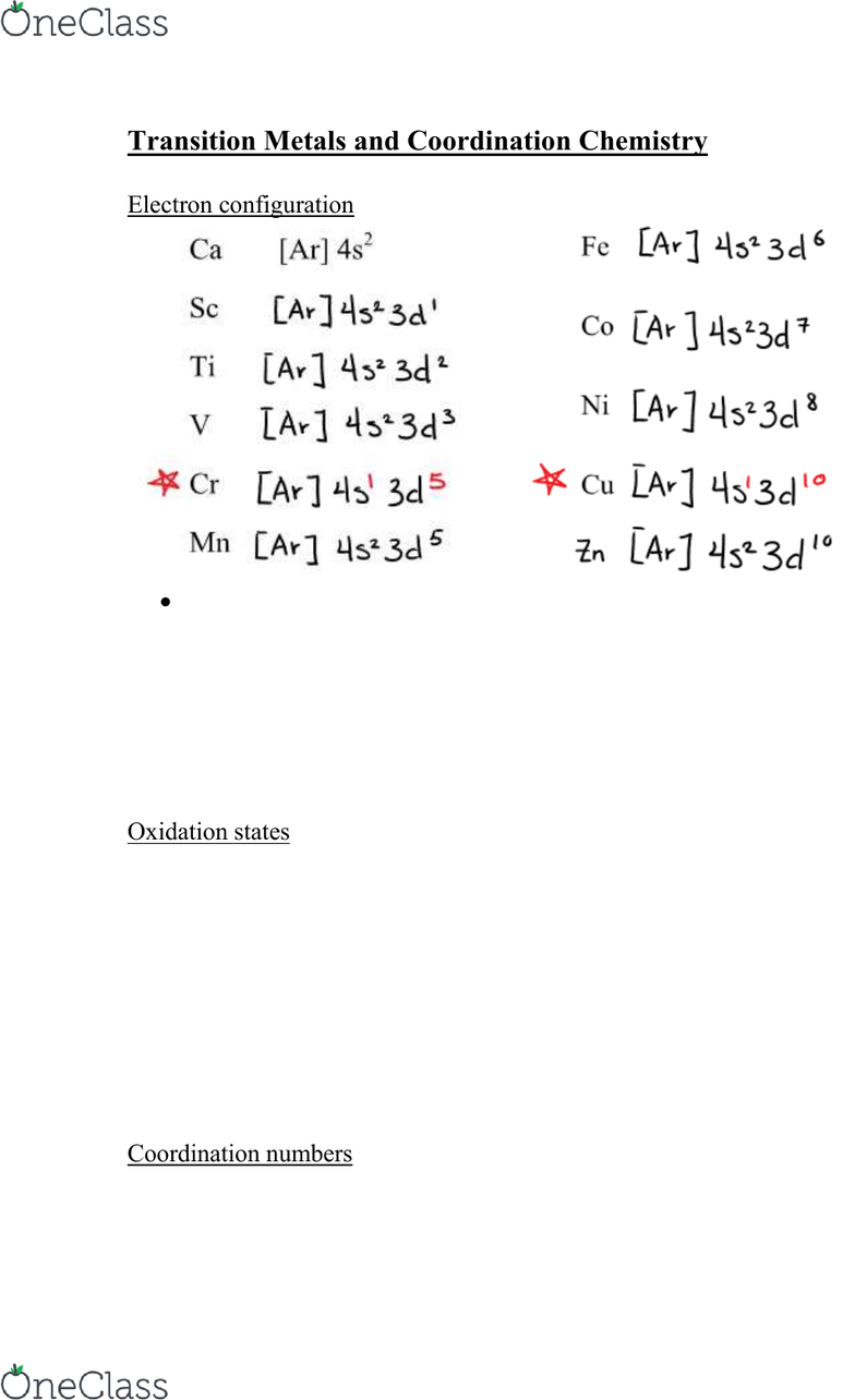 chem105 study guide winter 2016 final transition metal coordinate covalent bond